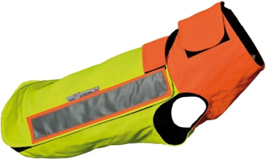 HUBERTUS Gilet de protection pour chien avec Kevlar Taille XXL Orange Polyester XXL Protection contre les attaques de sangliers