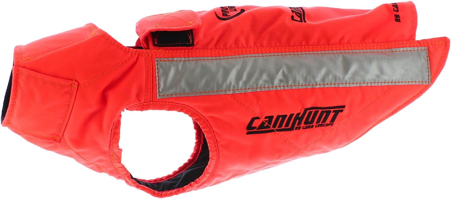 Gilet de Protection Sanglier Protect Light Orange Anti Perforation pour Chien afin de PROTEGER Les Chiens de Chasse des morsures, CANIHUNT est Une Marque Française - (TECKEL55)