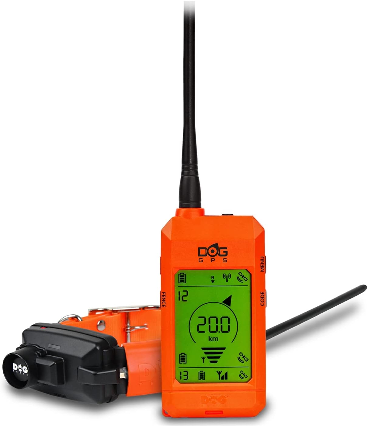DogTrace GPS X30B Localisateur de chasse pour chien jusqu'à 13 chiens avec sac Orange