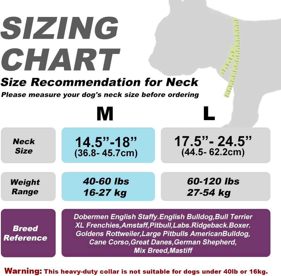 Premium Collier pour Chien, Réglable Collier Tactique Chien avec Poignée et Une Solide Boucle Métallique à Libération Rapide, pour Chiens de Taille Moyenne à Grande (Rose M) Avec Poignée M (Réglable 36.8-45.7 cm) Rose
