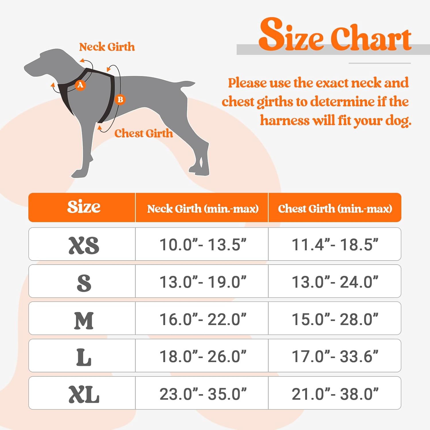 Harnais Chien L Arnet Anti Traction Orange Réfléchissant Gilet Réglable pour Chien Grand Taille, Attache Devant Crochet de Laisse pour Randonné Trajet Voiture, American Staff, Border Collie Orange L (Lot de 1)