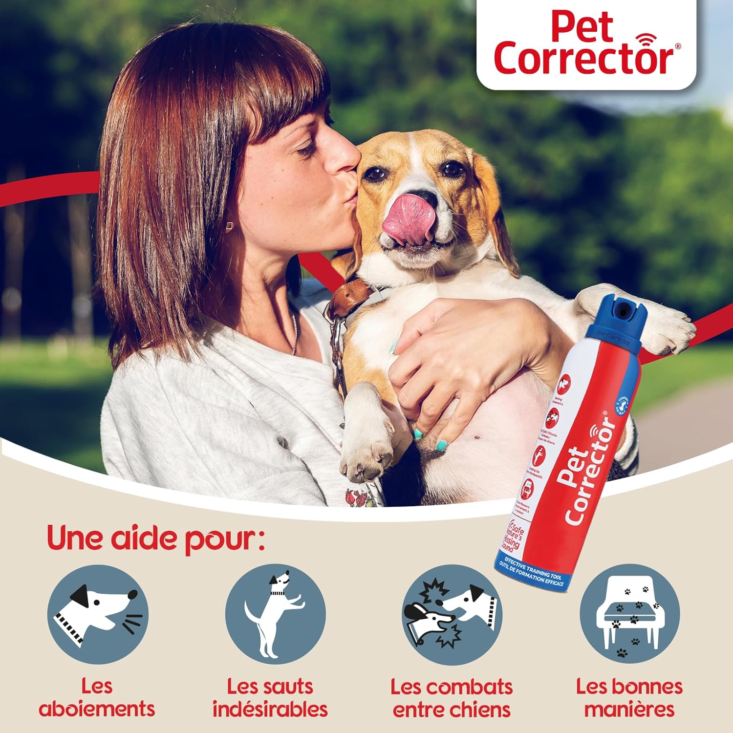 Pet Corrector Spray de dressage pour chien - Aide à contrôler Les comportements indésirables: aboiements, sauts, vol de Nourriture, détérioration des Meubles, Combats et attaques - Humain et Efficace Nouveau 30 ml