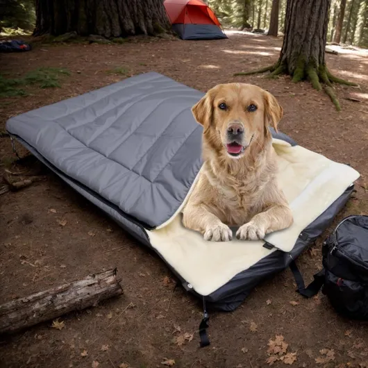 Générique KUDES pour Chien – Lit Chaud Et Pliable, De Couchage Imperméable pour Intérieur Et Extérieur, De Couchage pour Randonnée, De Repos Canin, Rangement Portable Inclus - pour Le Confort De