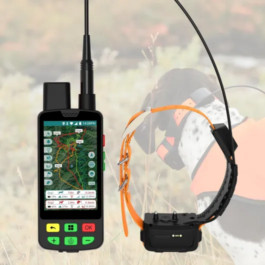 GPS Chien de Chasse Longue portée VHF 15 km + 4G – Suivi en Temps Réel, Portée Illimitée, Lumière LED, Antichoc, Étanche IP68, Traqueur GPS Pro pour Chiens de Chasse – Suivi Jusqu’à 20 Chiens