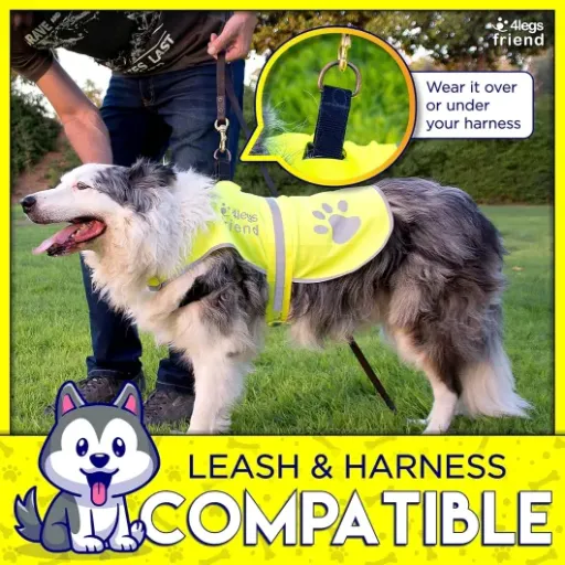 Test Gilet de Sécurité Réfléchissant 4LegsFriend : le gilet fluo qui rend ton chien bien visible sans te ruiner