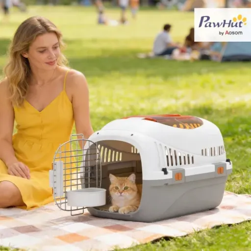 Test PawHut Caisse de Transport Chat et Chien : la petite boîte en plastique qui fait le job sans chichi