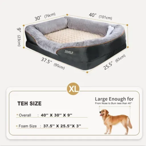 Test JOYELF lit pour chien orthopédique XL : un bon panier bien pensé pour les grands toutous