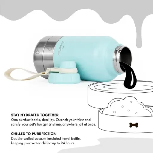 Test GrandTies Bouteille d'eau Portable Isotherme : la gourde 2-en-1 pour chien qui simplifie les balades
