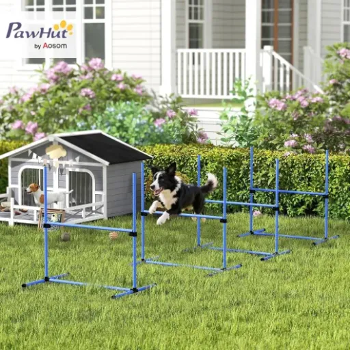 Test PawHut Agility pour Chiens : un kit de 4 haies simple mais efficace pour bosser les sauts au jardin