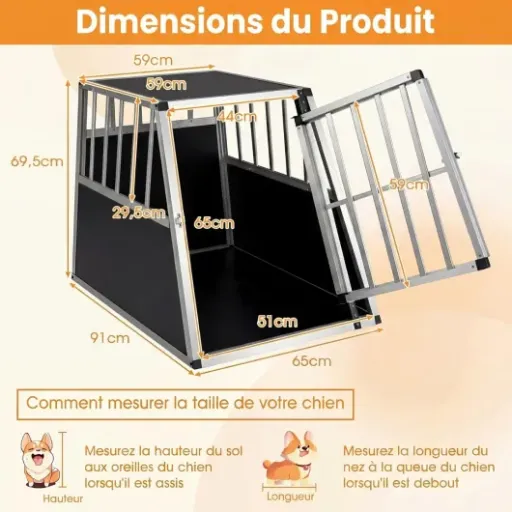 Test COSTWAY Caisse de Transport Aluminium : la cage voiture qui fait le job sans trop de chichis