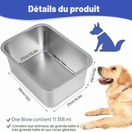 Test Bol d'eau 11,4 L Sbayool : la grosse gamelle inox qui évite de remplir 3 fois par jour